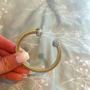 Fake Diamond Gold Cuff looks real